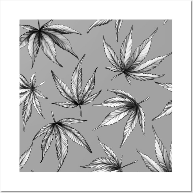 Marijuana leaf pattern, marijuana design Wall Art by johnnie2749